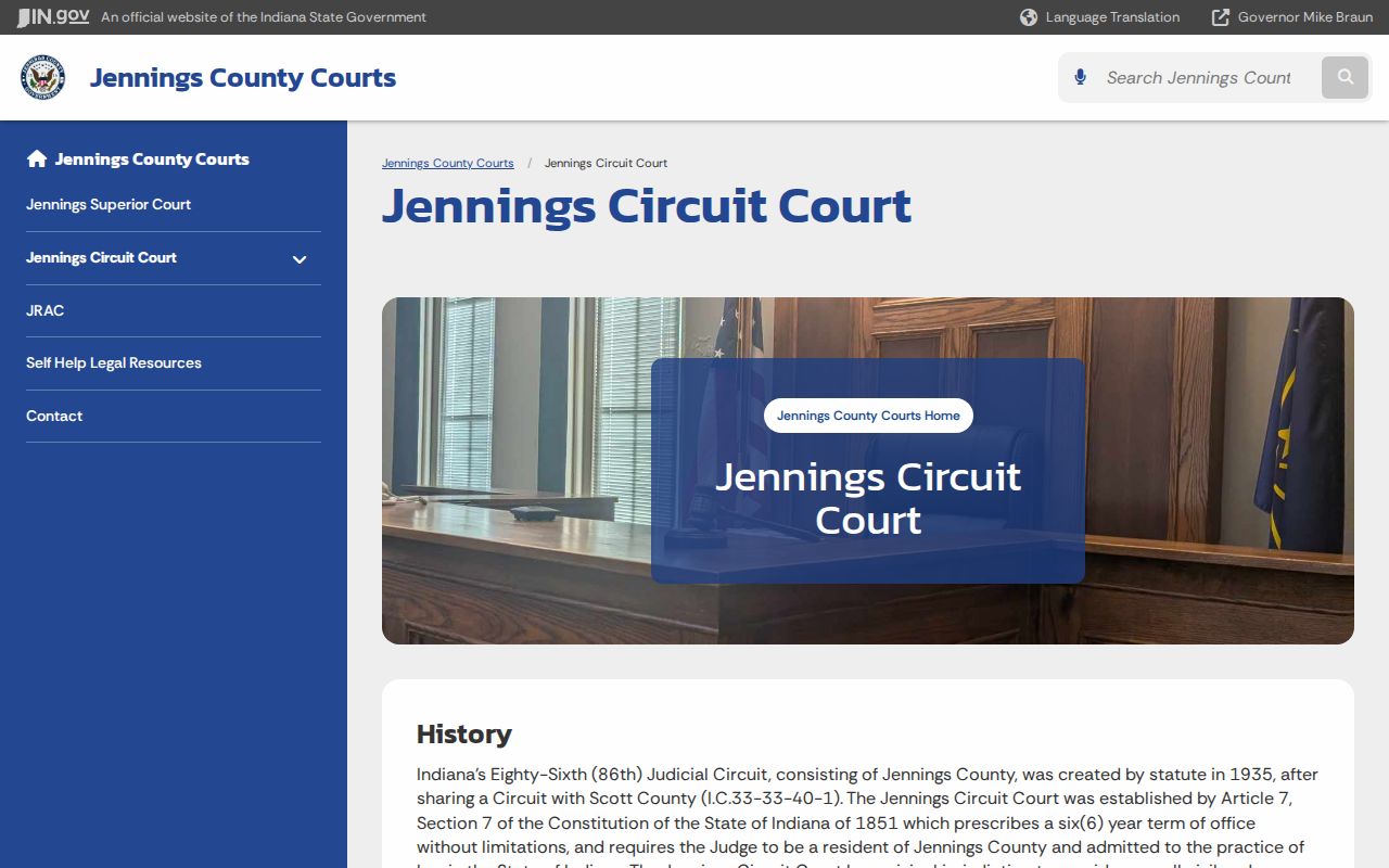 Jennings County Circuit Court docket profile