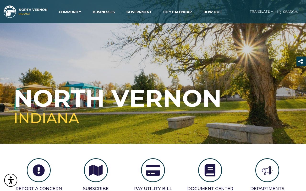 North Vernon court records city government navigation